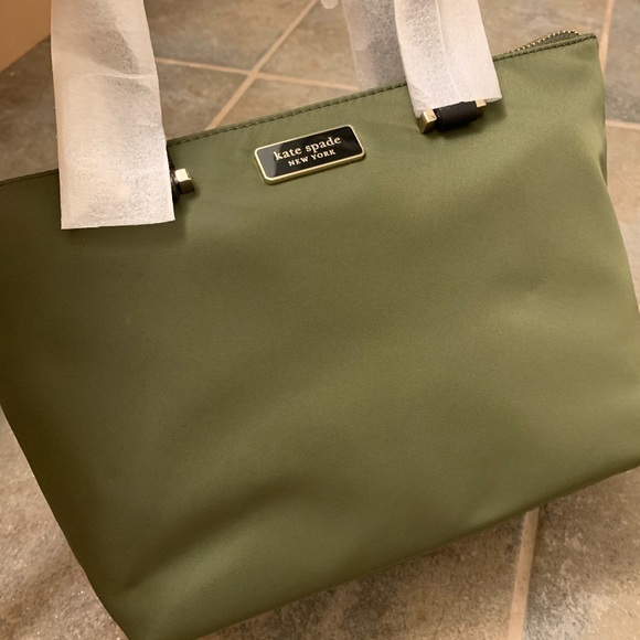 INSULATED TOTE KATE SPADE NYLON MINI GREEN LUNCH - Picture 2 of 7